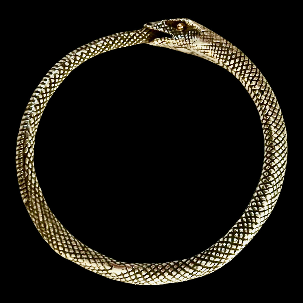 OUROBOROS SIGNET BANGLE GOLD – h'eres