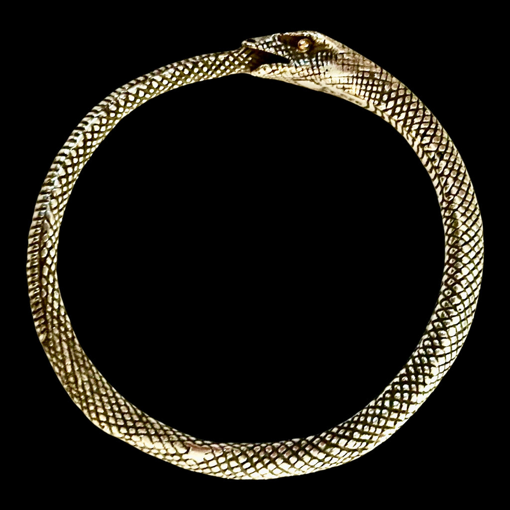 OUROBOROS Bangle Sterling Silver/Gold Eyes