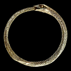 OUROBOROS Bangle Sterling Silver/Gold Eyes