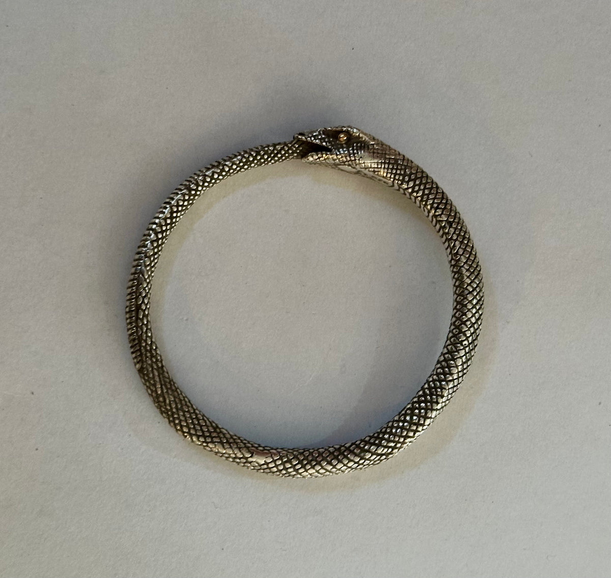 Ouroboros Bangle Sterling Silver – figleafjewellery